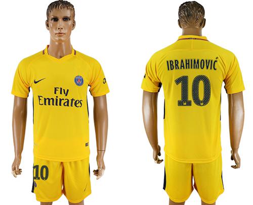 Paris Saint-Germain #10 Ibrahimovic Away Soccer Club Jersey - Click Image to Close